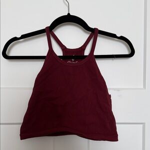 Free people - seamless Burgundy Ribbed Crop Top